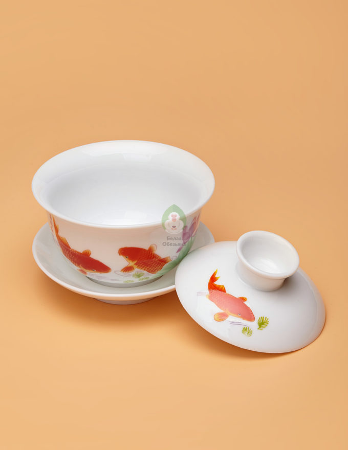 Гайвань фарфоровая “Карп” 120мл