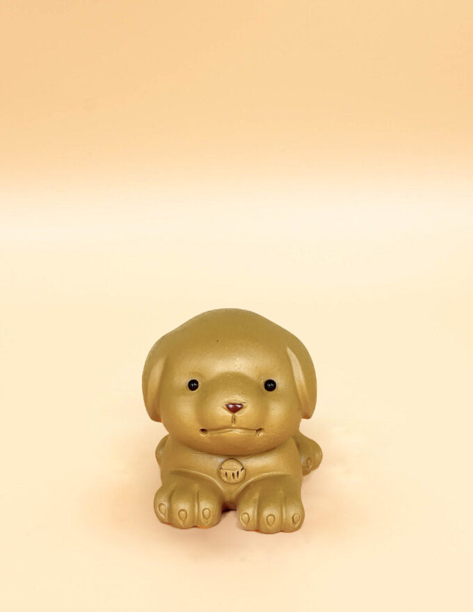 Лежащий щенок 7*8см исинская глина