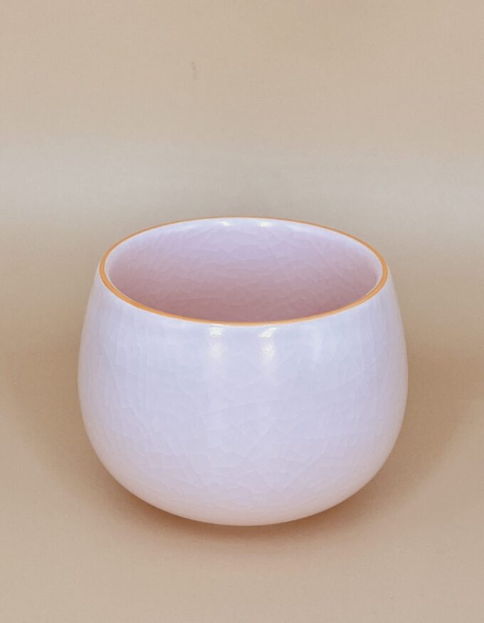 Розовая фарфоровая пиала из Цзиндечжень 160мл