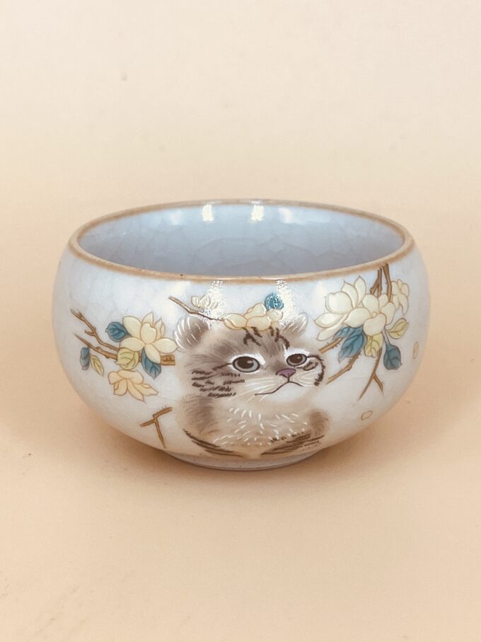 Пиала жу яо с котиком 80мл