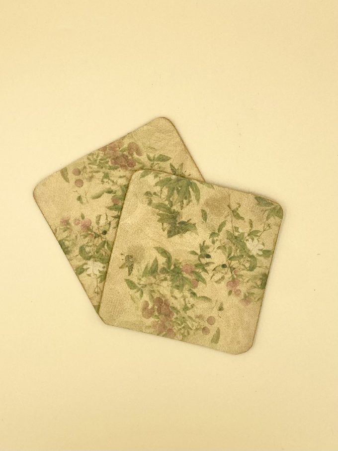 Подкладка под пиалу коричневая с Личи