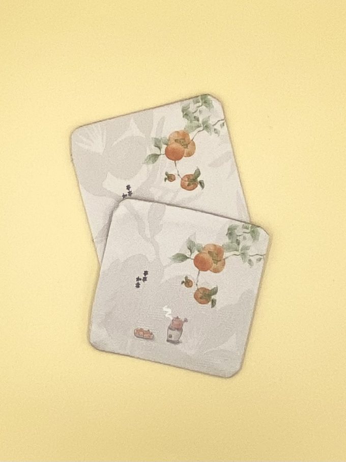 Подкладка под пиалу лавандовая с Бегониями