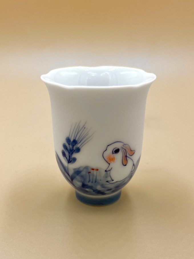 Пиала фарфор высокая Кролик 40 мл.