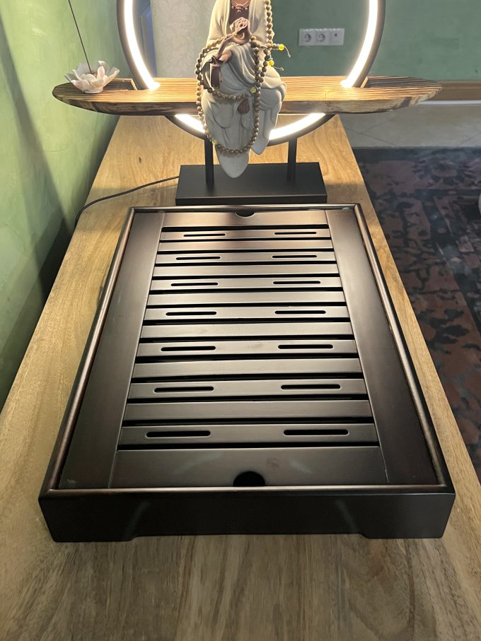 Чабань большая бамбуковая 40х28х5,5 темная