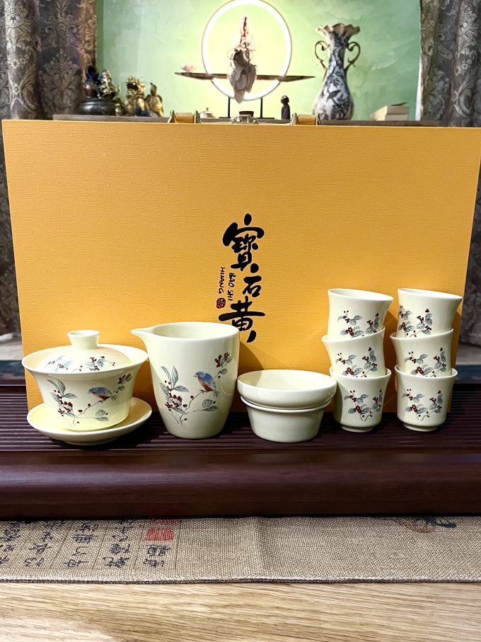 Набор фарфор Дэхуа Снегирь 160 мл