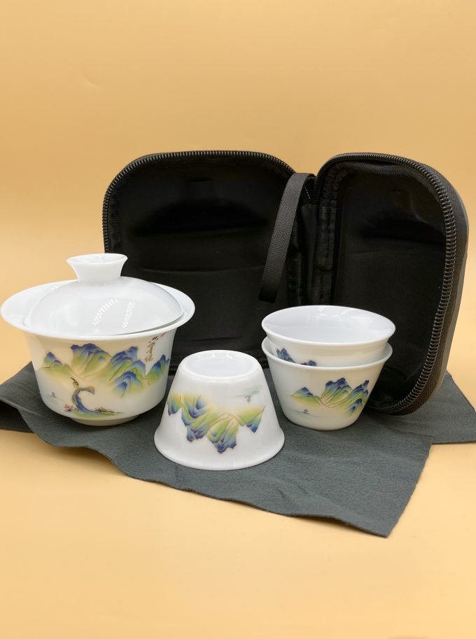 Чайный набор фарфор Зелёные горы 150 мл.