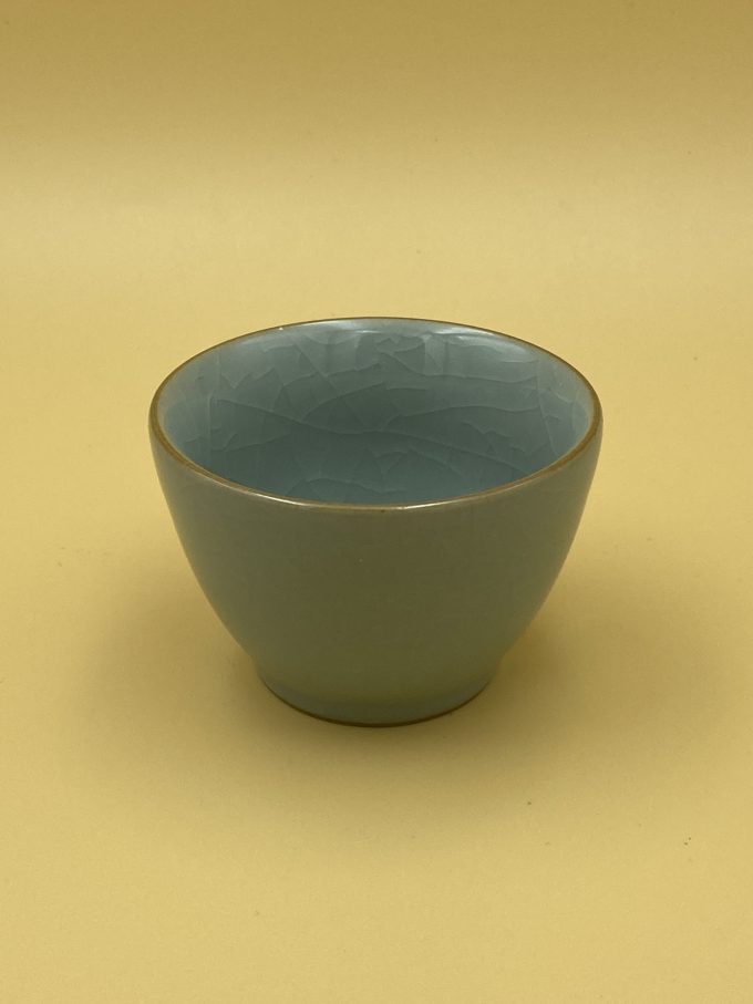 Пиала Лунцюань серо-голубая “Колотый лед”